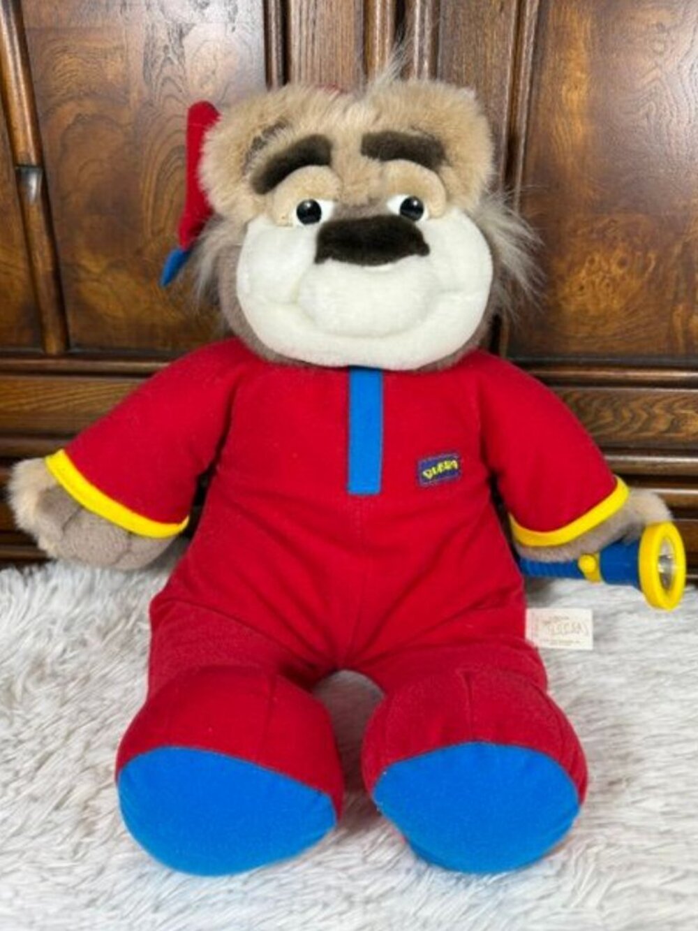 Vintage Speaking Bedtime Bubba with Bubba Light Flashlight Plush Bear